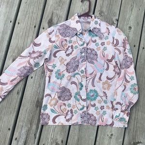 Paisley button down shirt